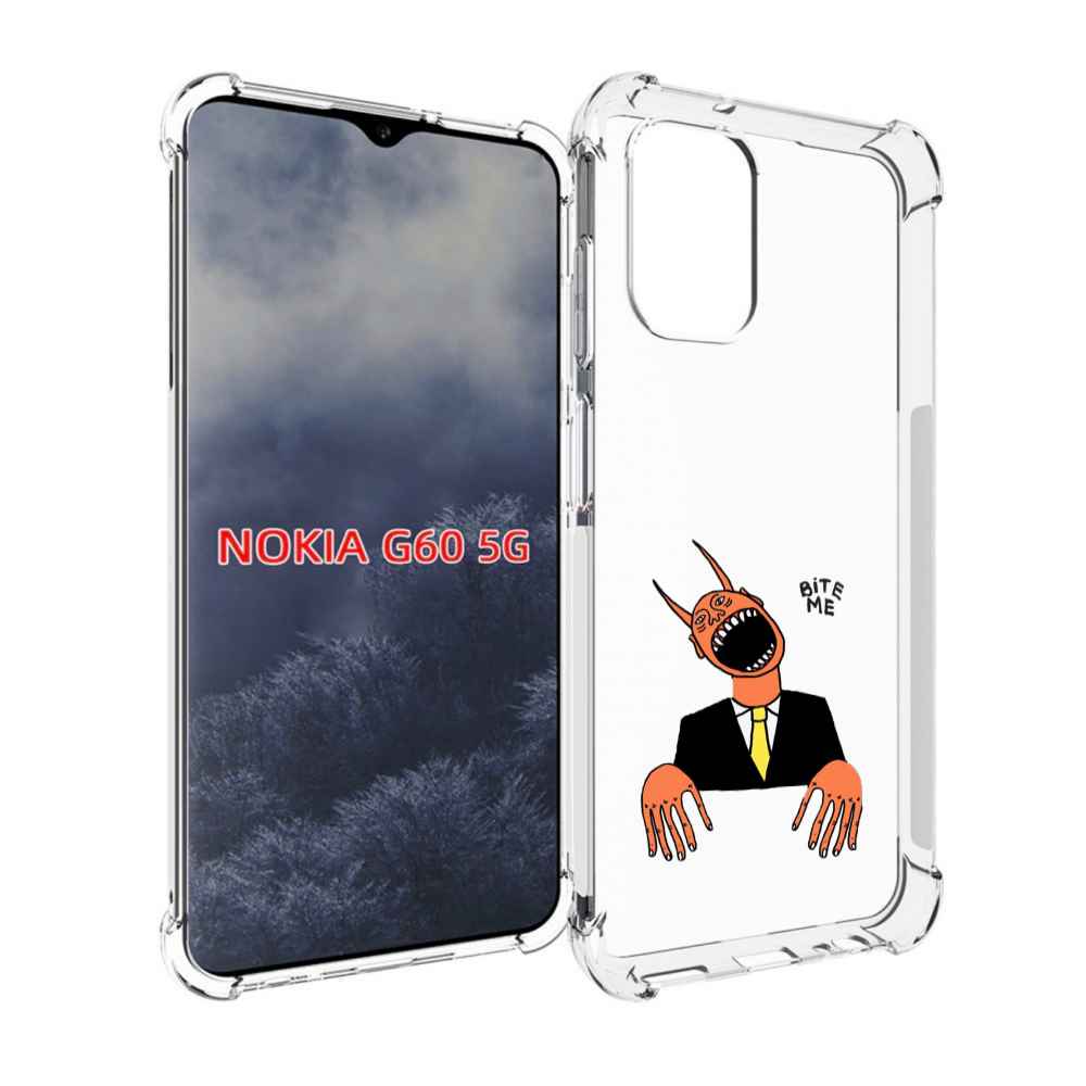 

Чехол MyPads странный чертик с длинными пальцами для Nokia G60 5G, Прозрачный, Tocco