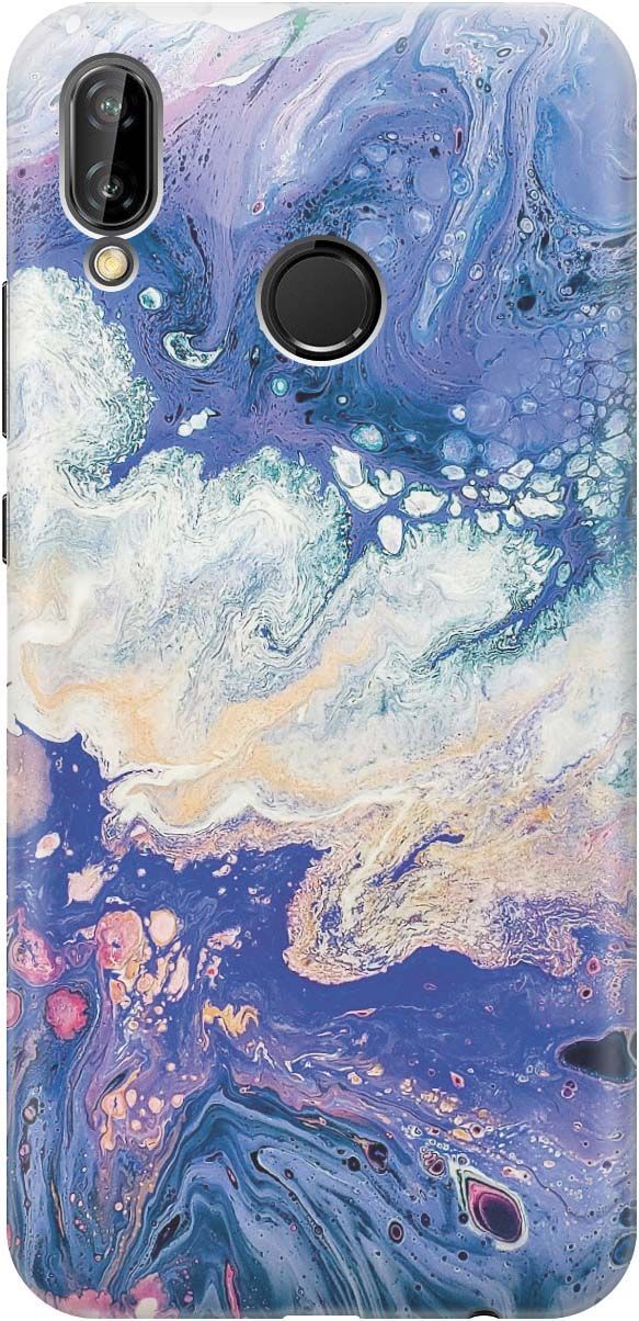 

Чехол на Huawei P20 Lite/Nova 3e "Фиолетовый мрамор", Белый;желтый, 829