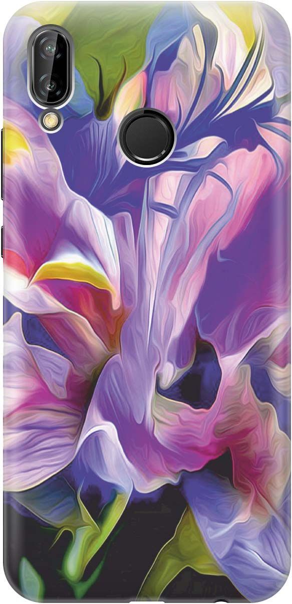 

Чехол на Huawei P20 Lite/Nova 3e "Цветочная абстракция", Зеленый;синий, 829