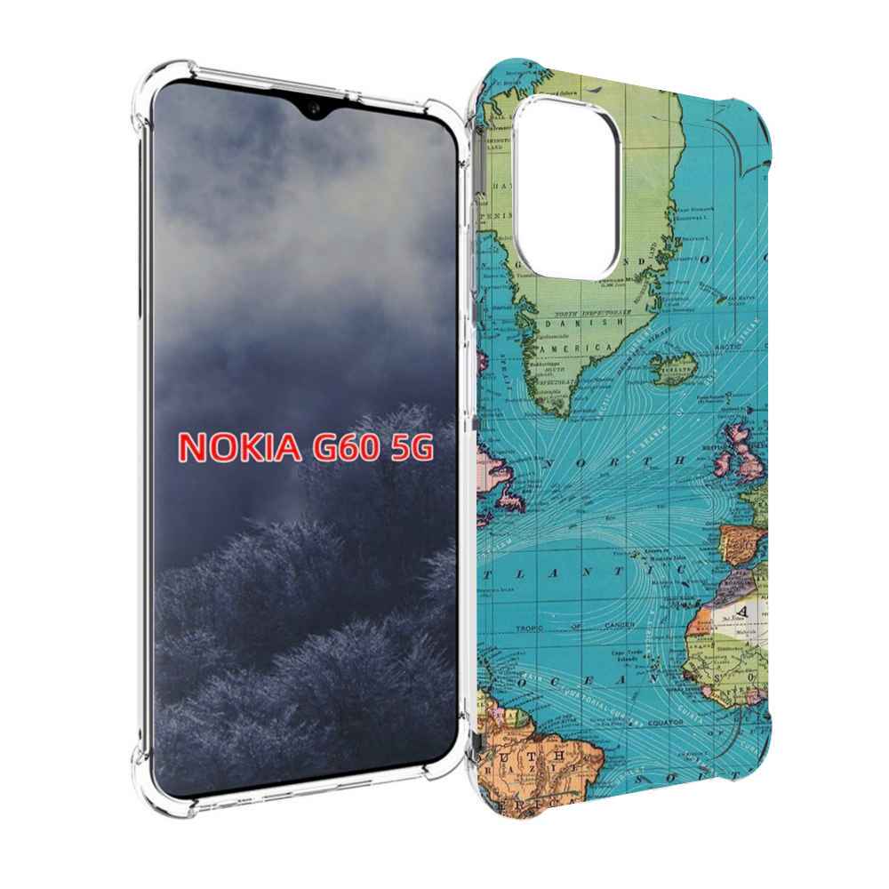 

Чехол MyPads старая карта земли для Nokia G60 5G, Прозрачный, Tocco