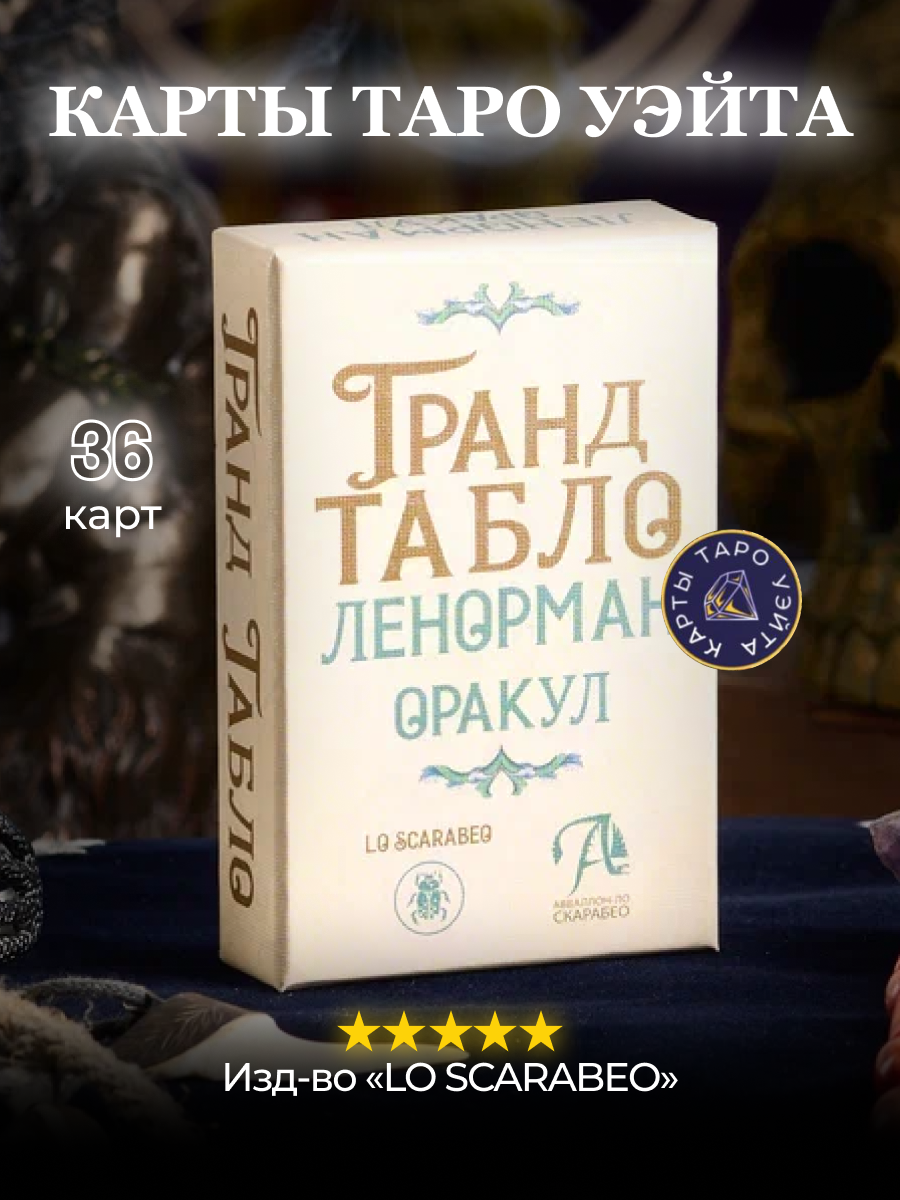 

Карты Оракул Ленорман Гранд Табло / Grand Tableau Lenormand - Lo Scarabeo, Синий, Оракул Ленорман Гранд Табло