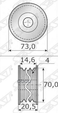 

Ролик Натяжителя Кондиционера Toyota 4-5a-Fe/4e-Fe Sat арт. ST-88440-17010