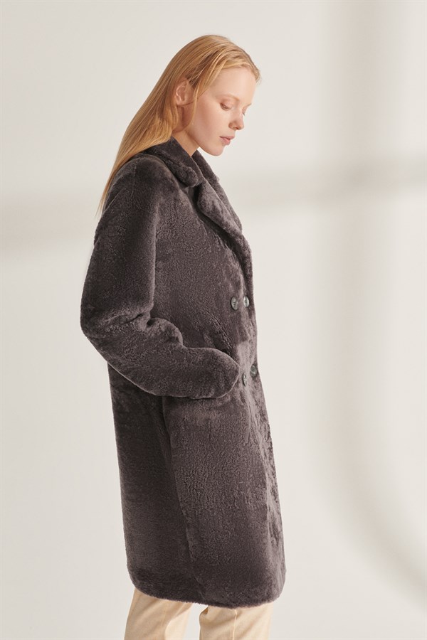 Пальто женское Black Noble 365 серое XS (доставка из-за рубежа)