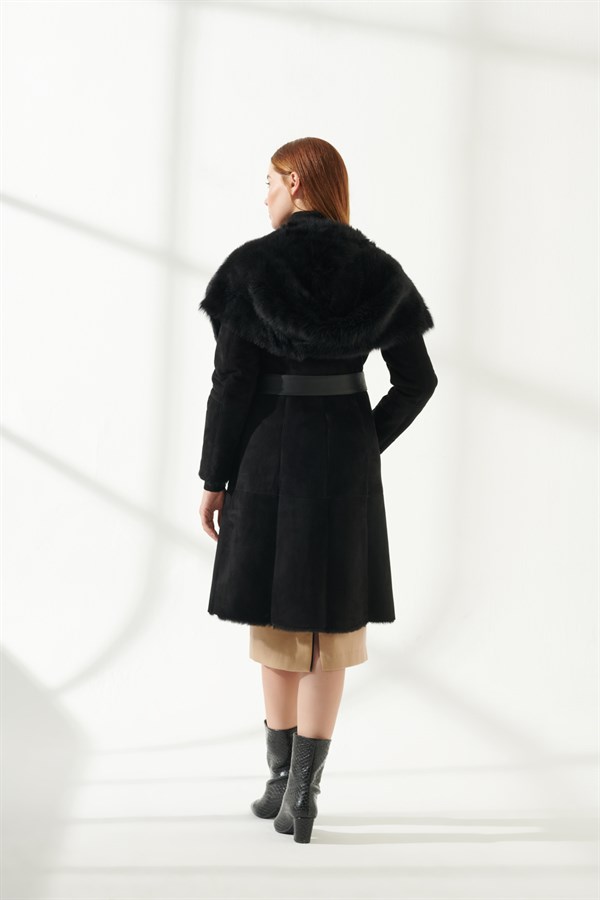 Пальто женское Black Noble 254 черное XS (доставка из-за рубежа)