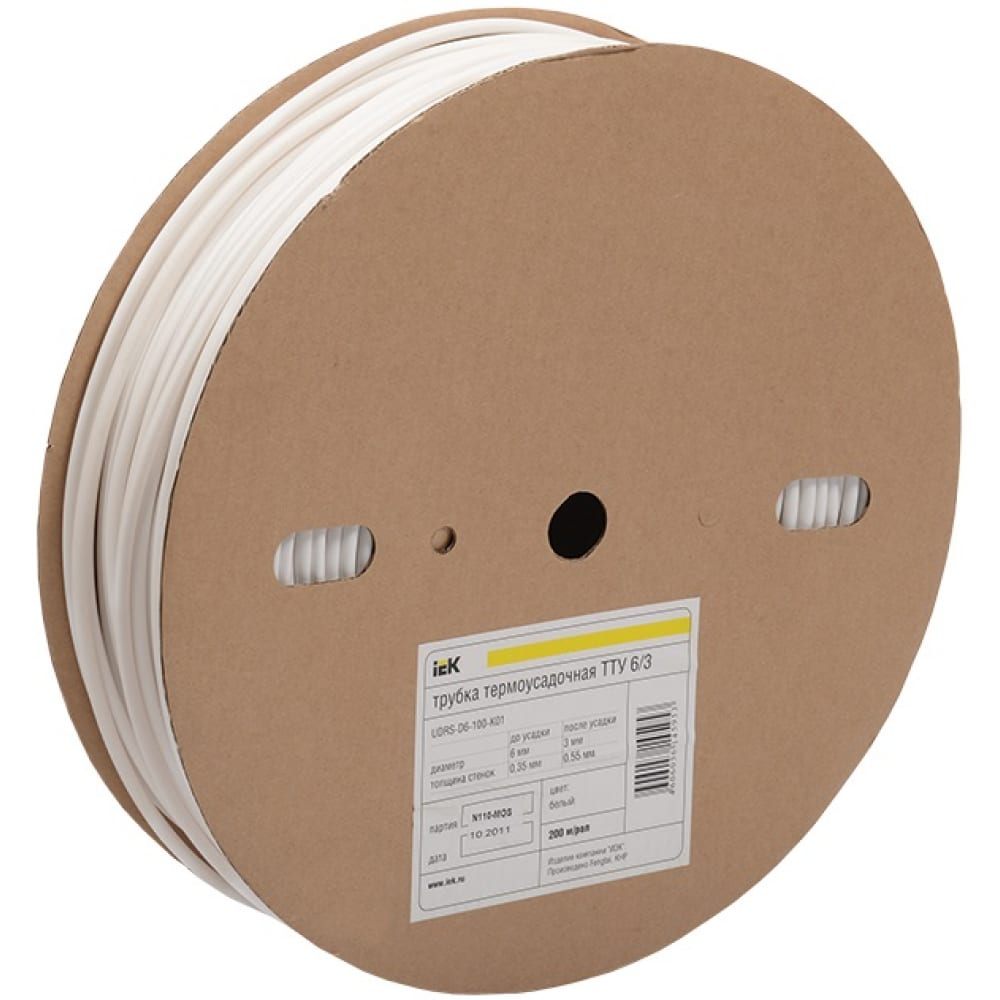 

IEK Трубка термоус. ТТУ 30/15 бел. 50м/рол ИЭК UDRS-D30-50-K01