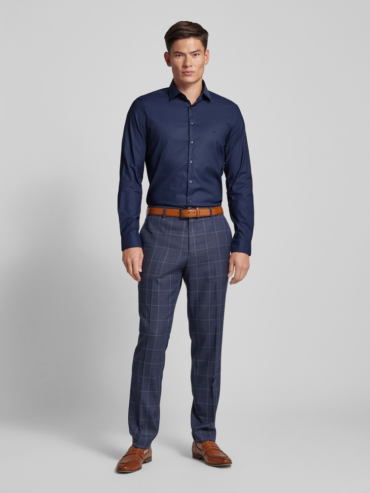 

Рубашка мужская Calvin Klein K10K113182 синяя 38 EU, Синий, K10K113182
