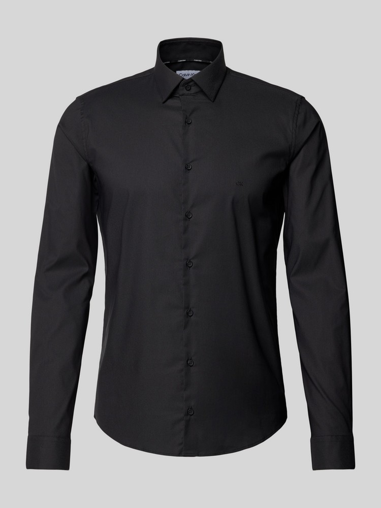 

Рубашка мужская Calvin Klein K10K113182 черная 40 EU, Черный, K10K113182