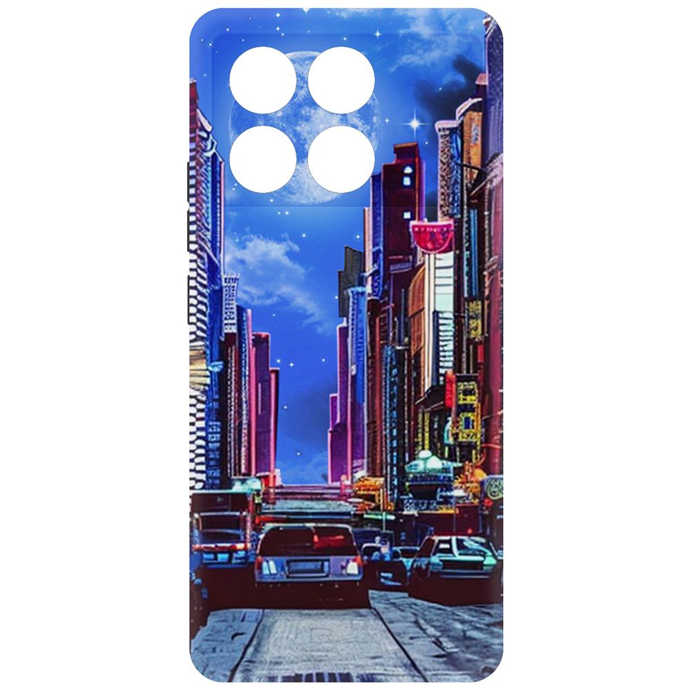 

Чехол-накладка Krutoff Soft Case Ночной город для Poco X6 Pro черный