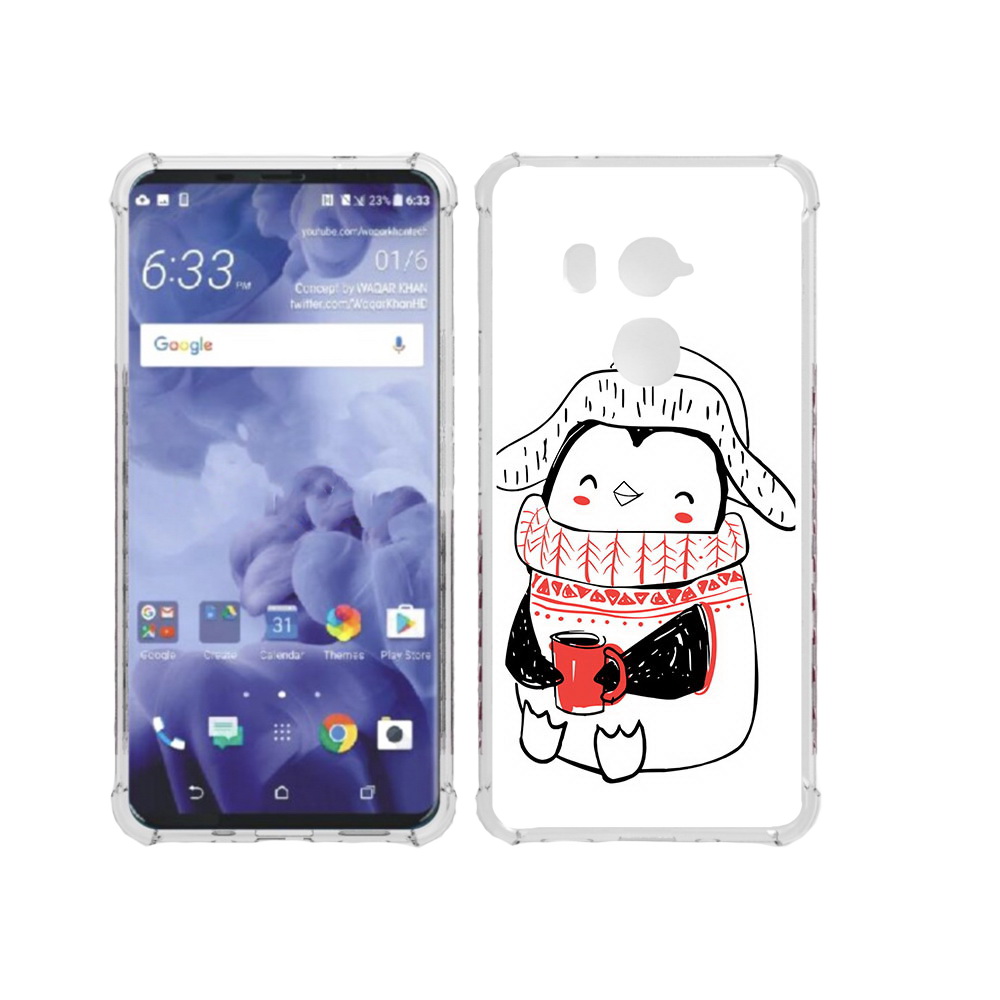 

Чехол MyPads Tocco для HTC U11 Plus Милый пингвин, Прозрачный, Tocco
