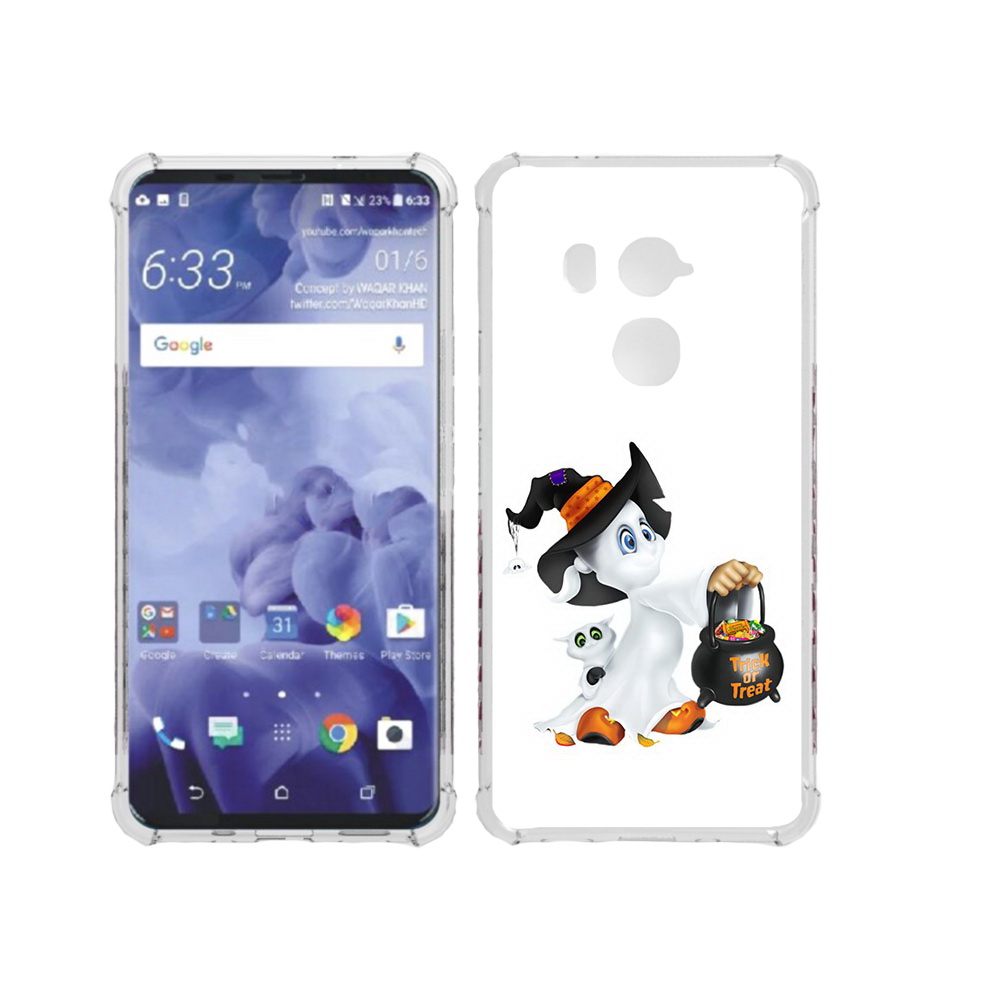 

Чехол MyPads Tocco для HTC U11 Plus Маленький призрак, Прозрачный, Tocco