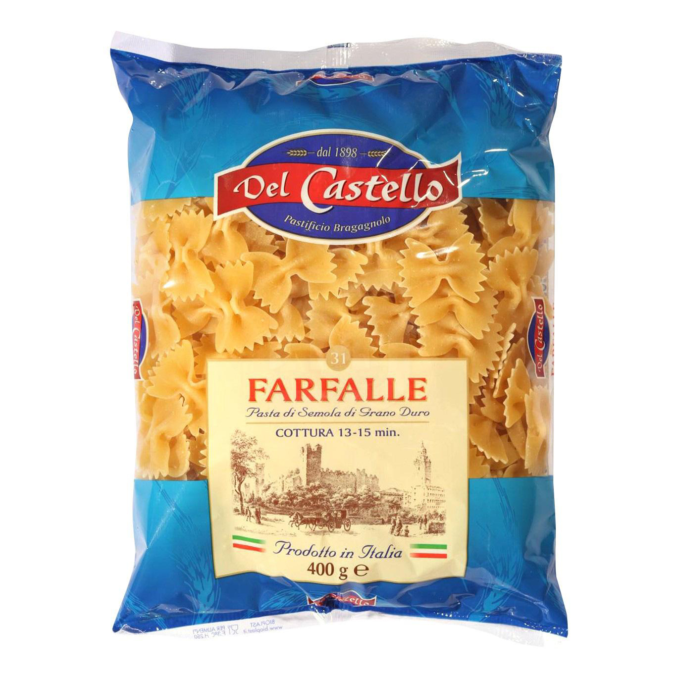 

Макаронные изделия Del Castello Farfalle 400 г