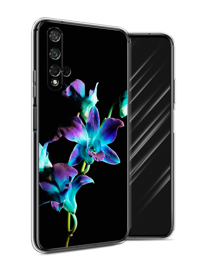 

Чехол Awog на Honor 20 "Синий цветок на черном", Черный;голубой;синий, 69550-8