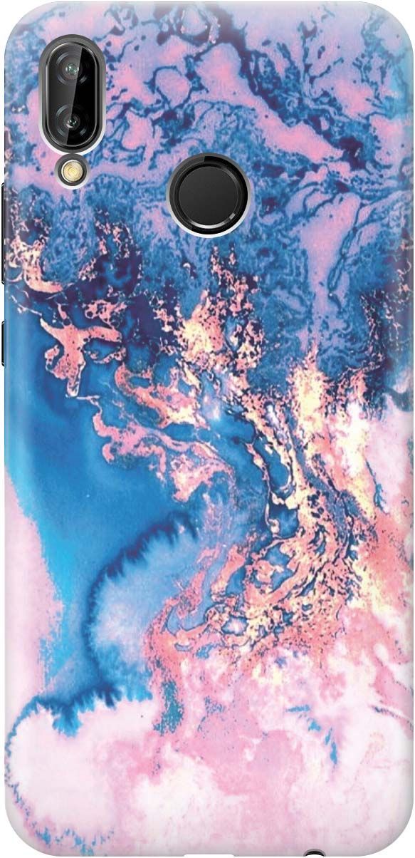 

Чехол на Huawei P20 Lite/Nova 3e с принтом "Синий мрамор", Голубой, 828