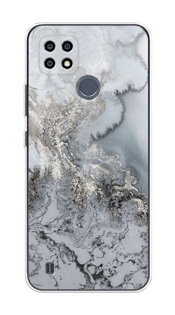 

Чехол Awog на Realme C25Y "Морозная лавина серая", Белый;серый, 2510950-3