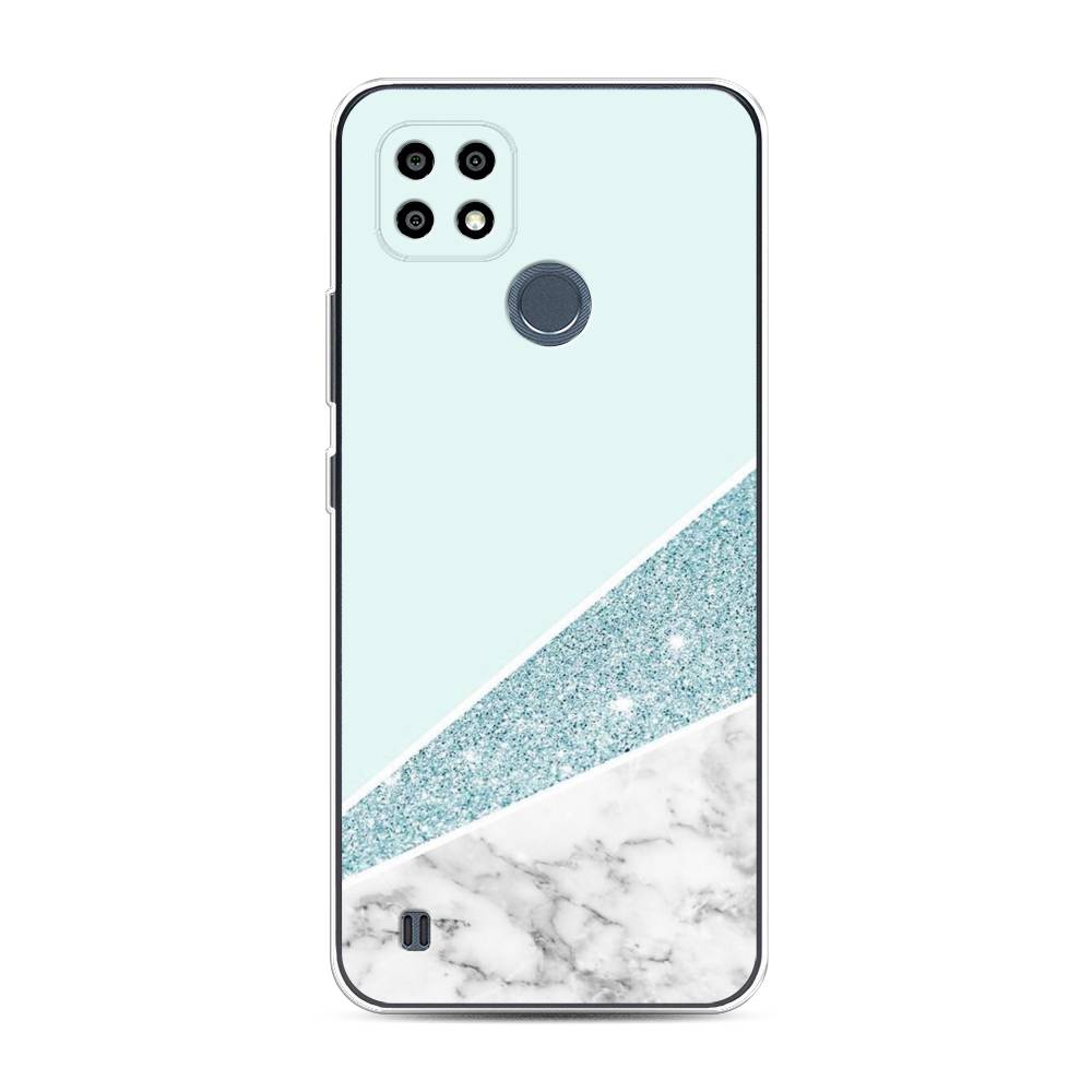 

Чехол Awog на Realme C25Y "Мрамор с голубыми блестками", 2510950-3
