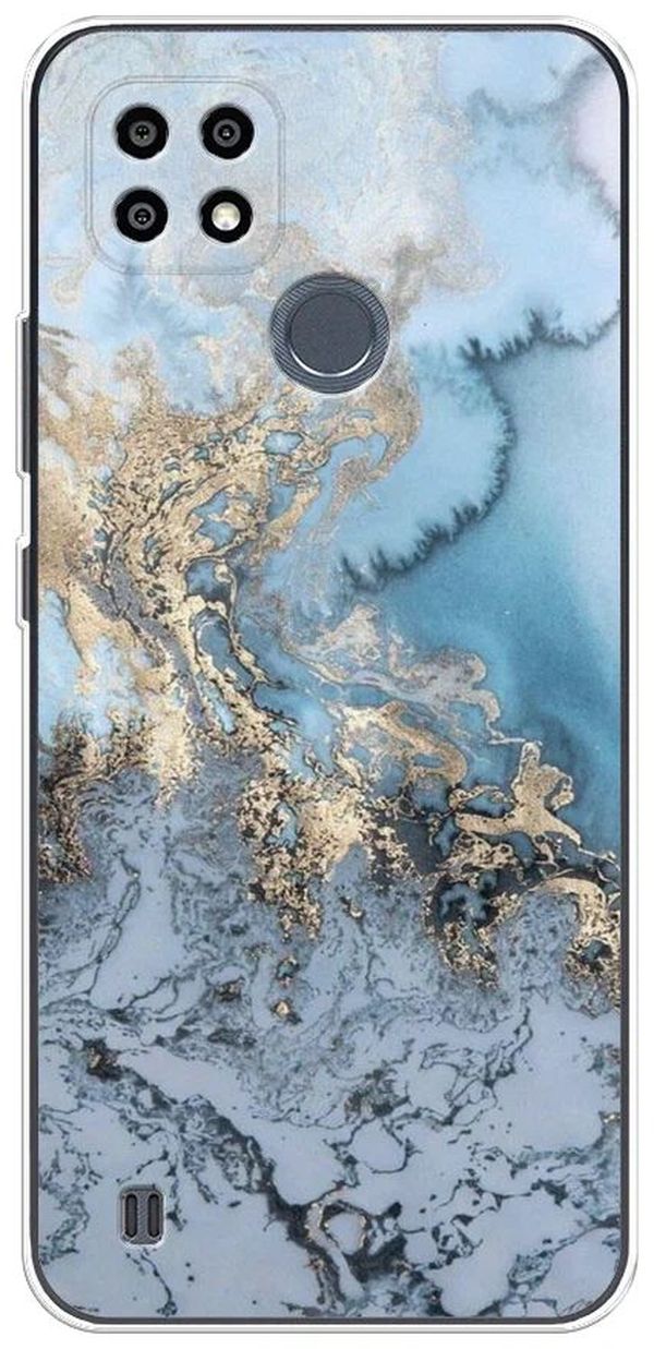 

Чехол Awog на Realme C25Y "Морозная лавина синяя", Разноцветный, 2510950-3