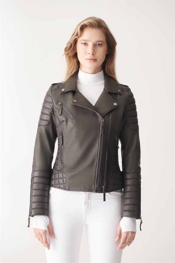 

Кожаная куртка женская Black Noble 321 серая XS (доставка из-за рубежа), Серый, 321