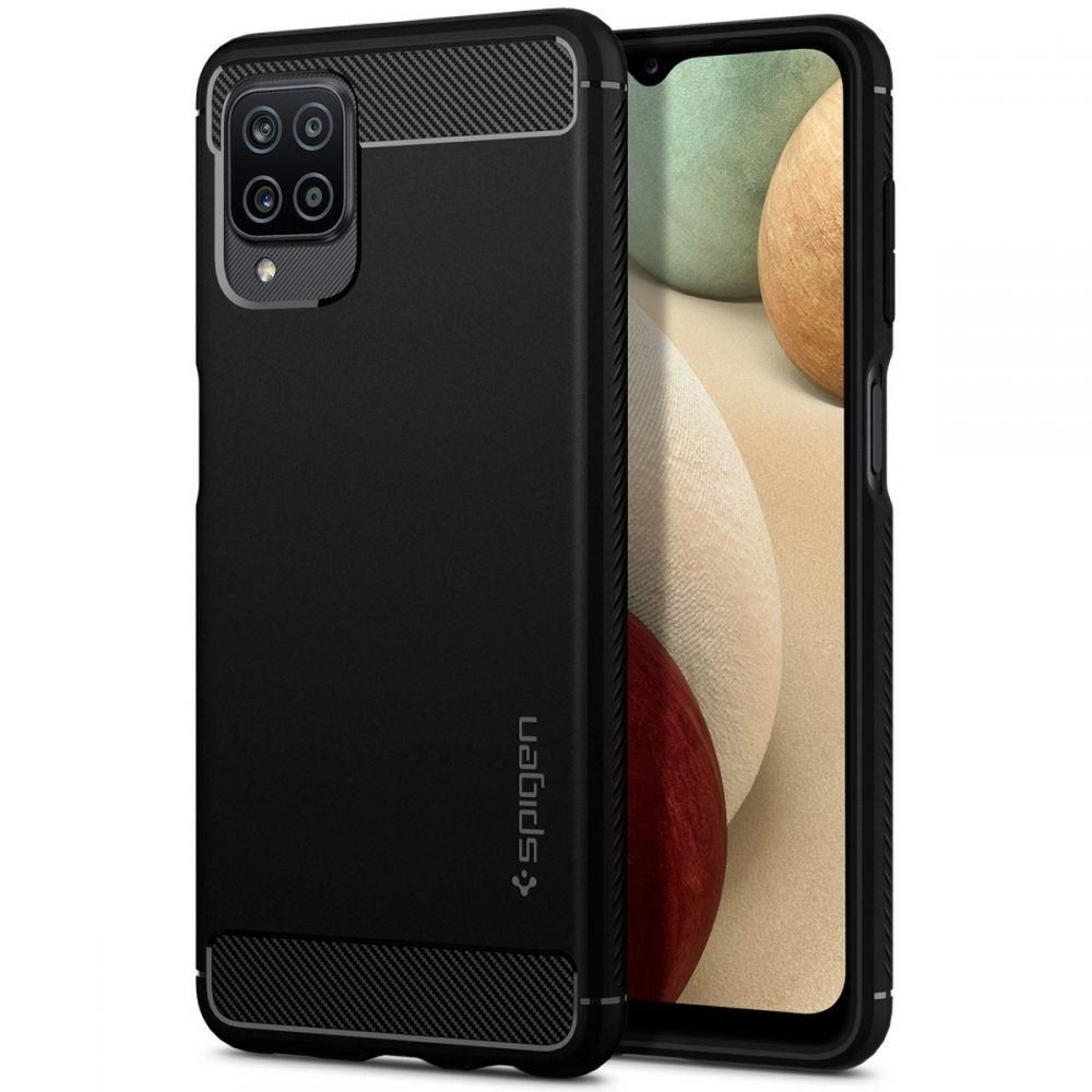 

Чехол Spigen для Galaxy A12 (2021/2020) - Rugged Armor - Черный - ACS02786, Rugged Armor