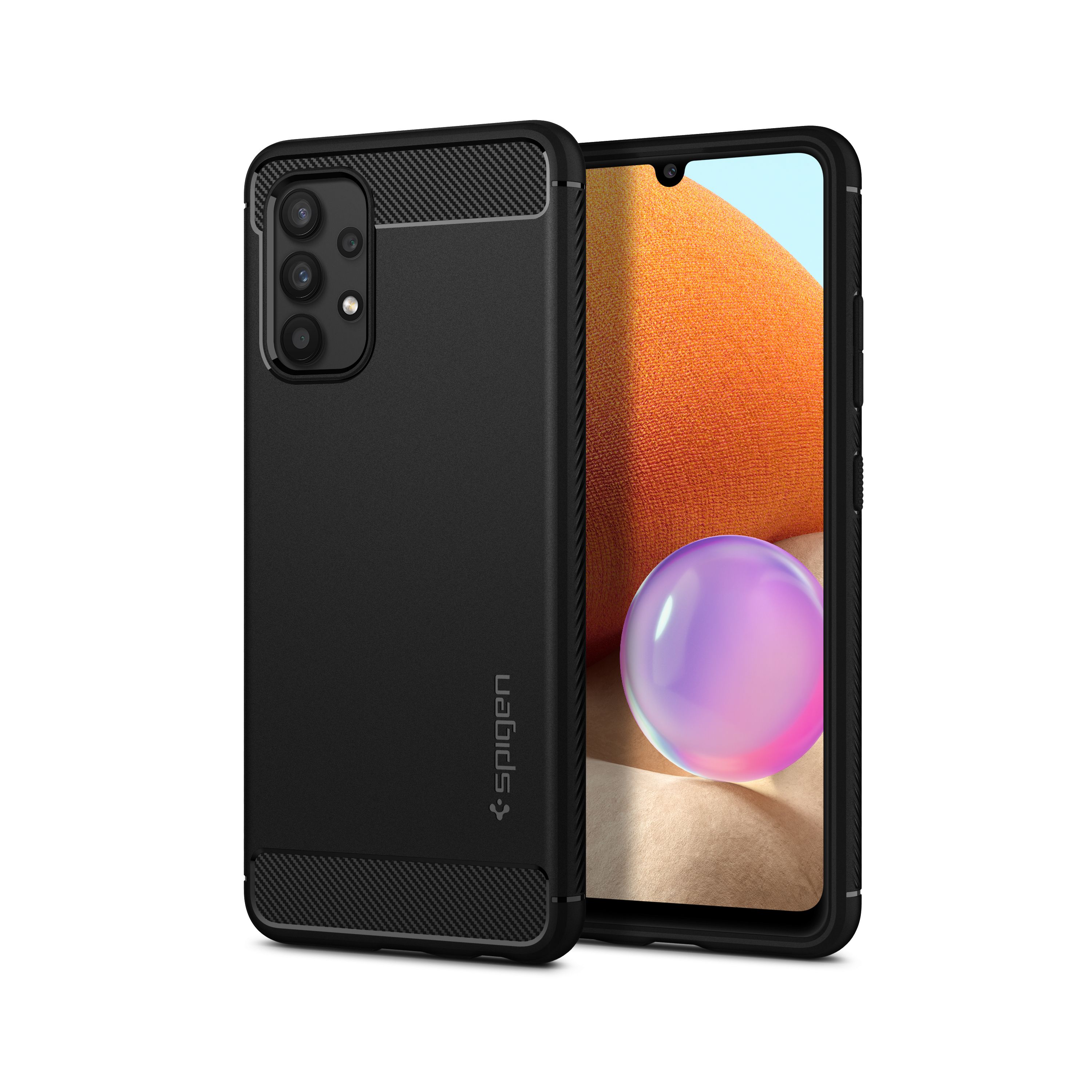 

Чехол Spigen для Galaxy A32 (LTE) - Rugged Armor - Черный - ACS02741, Rugged Armor