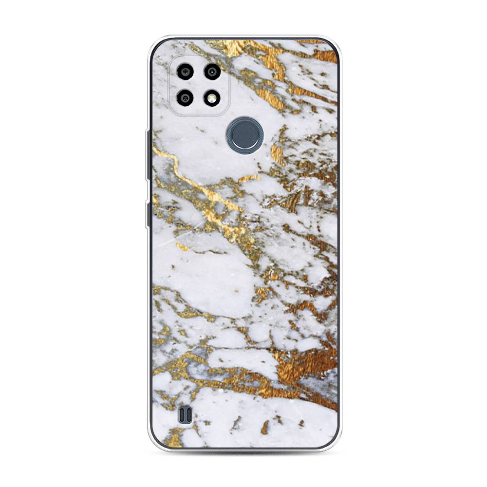 

Чехол Awog "Белый мрамор" для Realme C25Y, 2510950-3