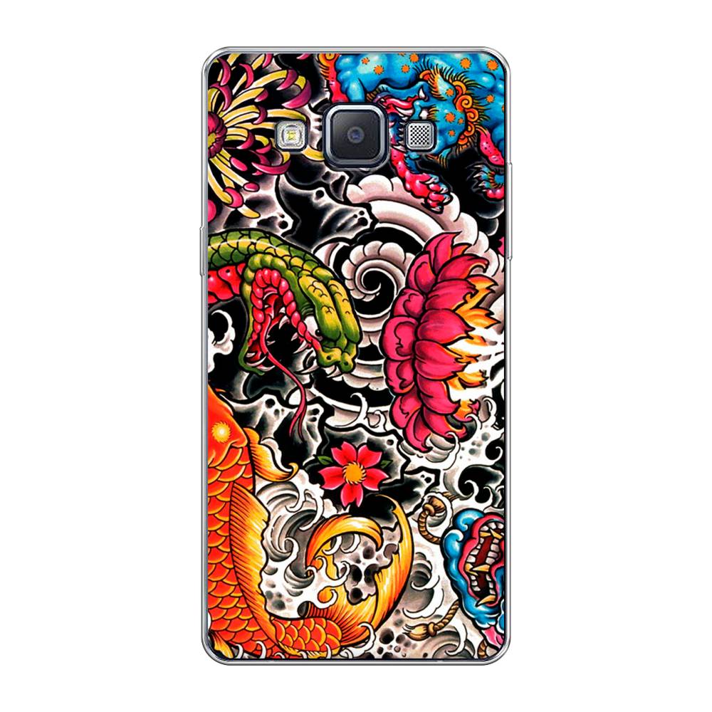 

Чехол на Samsung Galaxy A5 "Японское искусство", Красный;оранжевый;голубой, 20450-4