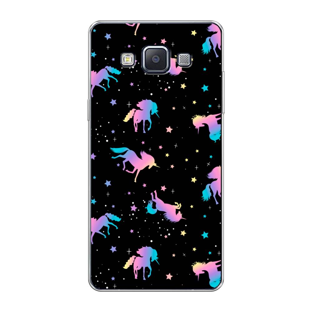 

Чехол на Samsung Galaxy A5 "Единороги градиент", Черный;розовый;голубой, 20450-1
