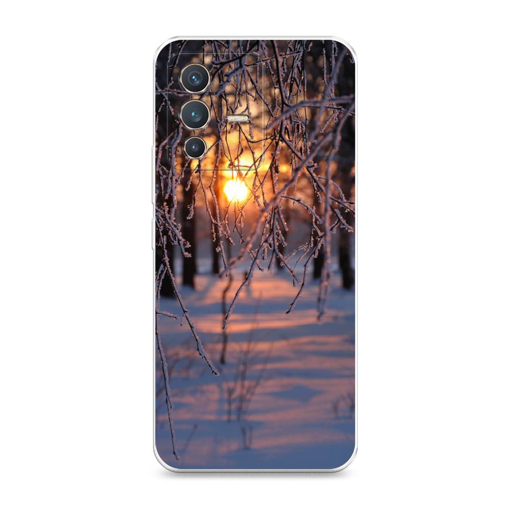 

Чехол на Vivo V23 "Зима 7", Оранжевый;розовый;черный, 266050-2
