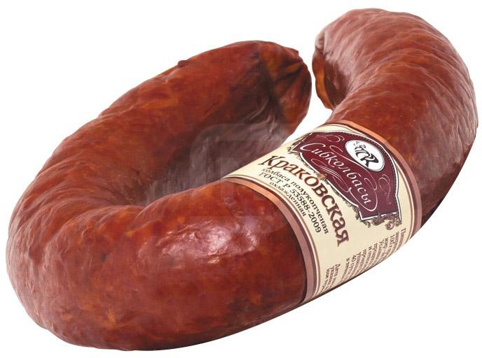 

Колбаса Сибколбасы Краковская ГОСТ полукопченая +-600 г