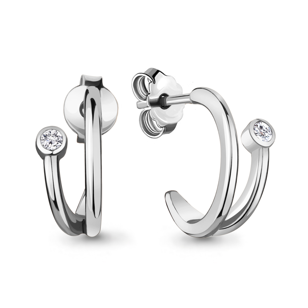 

Серьги из серебра с фианитом Aquamarine Aquamarine 48825А_925_р, 48825А_925_р