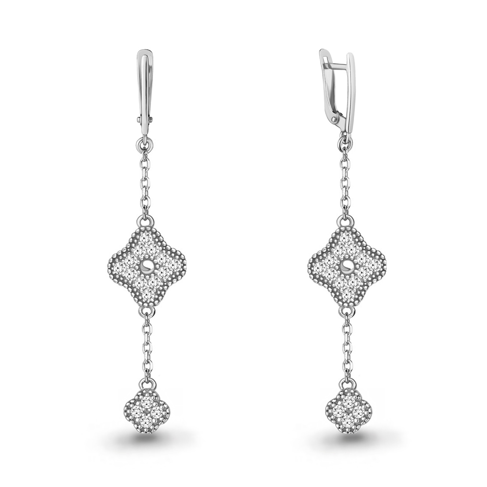 

Серьги из серебра с фианитом Aquamarine Aquamarine 48820А_925_р, 48820А_925_р