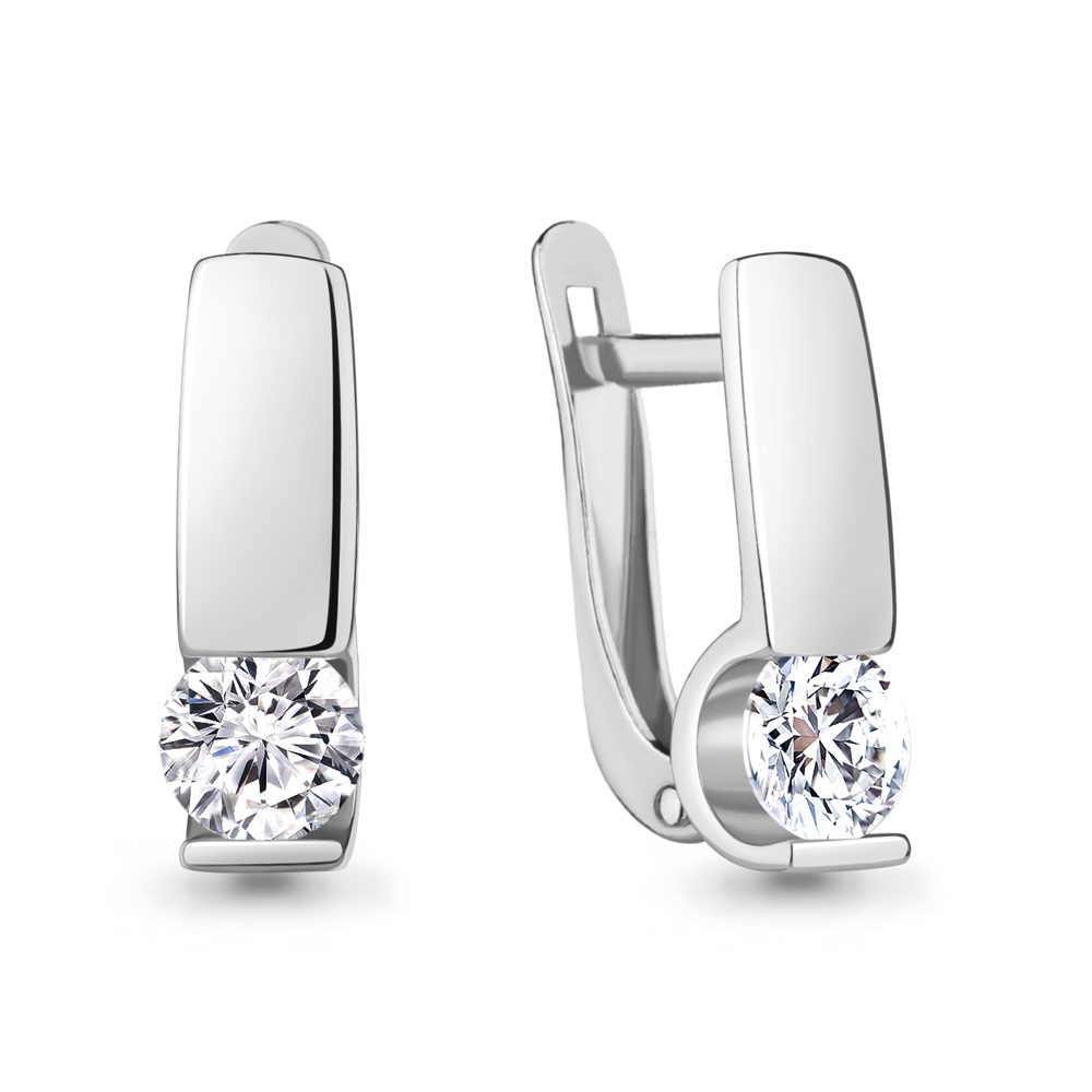 

Серьги из серебра с фианитом Aquamarine Aquamarine 48819_925_р, 48819_925_р