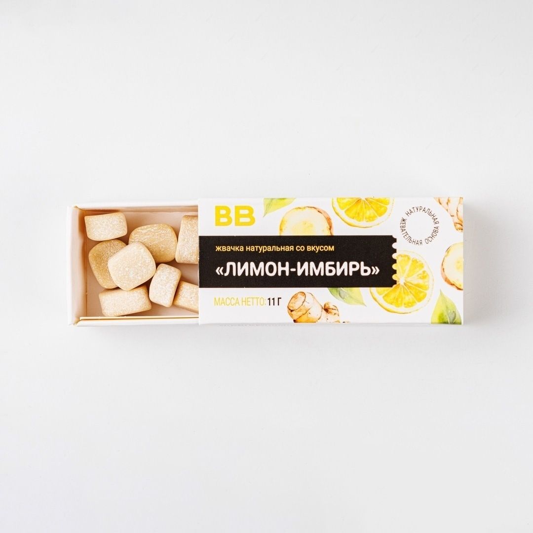 

Жевательная резинка ВкусВилл натуральная лимон-имбирь 11 г