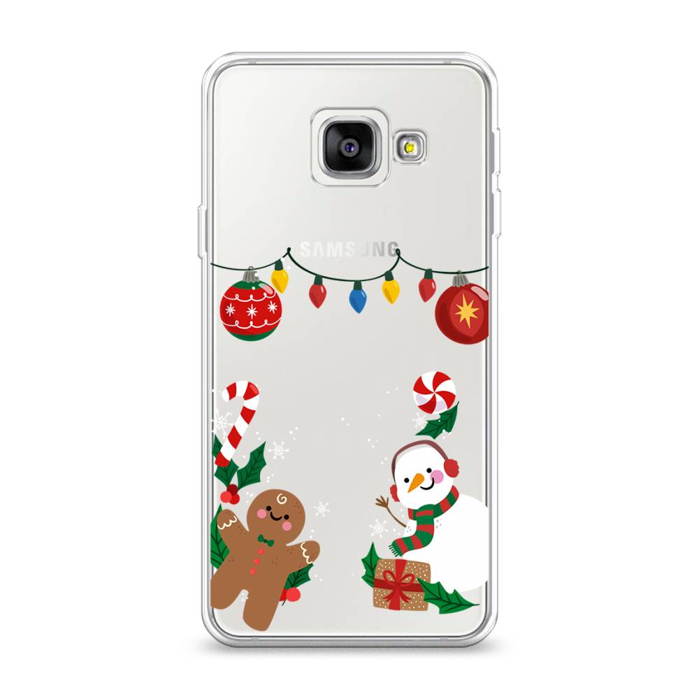 

Чехол на Samsung Galaxy A3 2016 "Новогоднее настроение", Коричневый;красный;зеленый, 20250-5