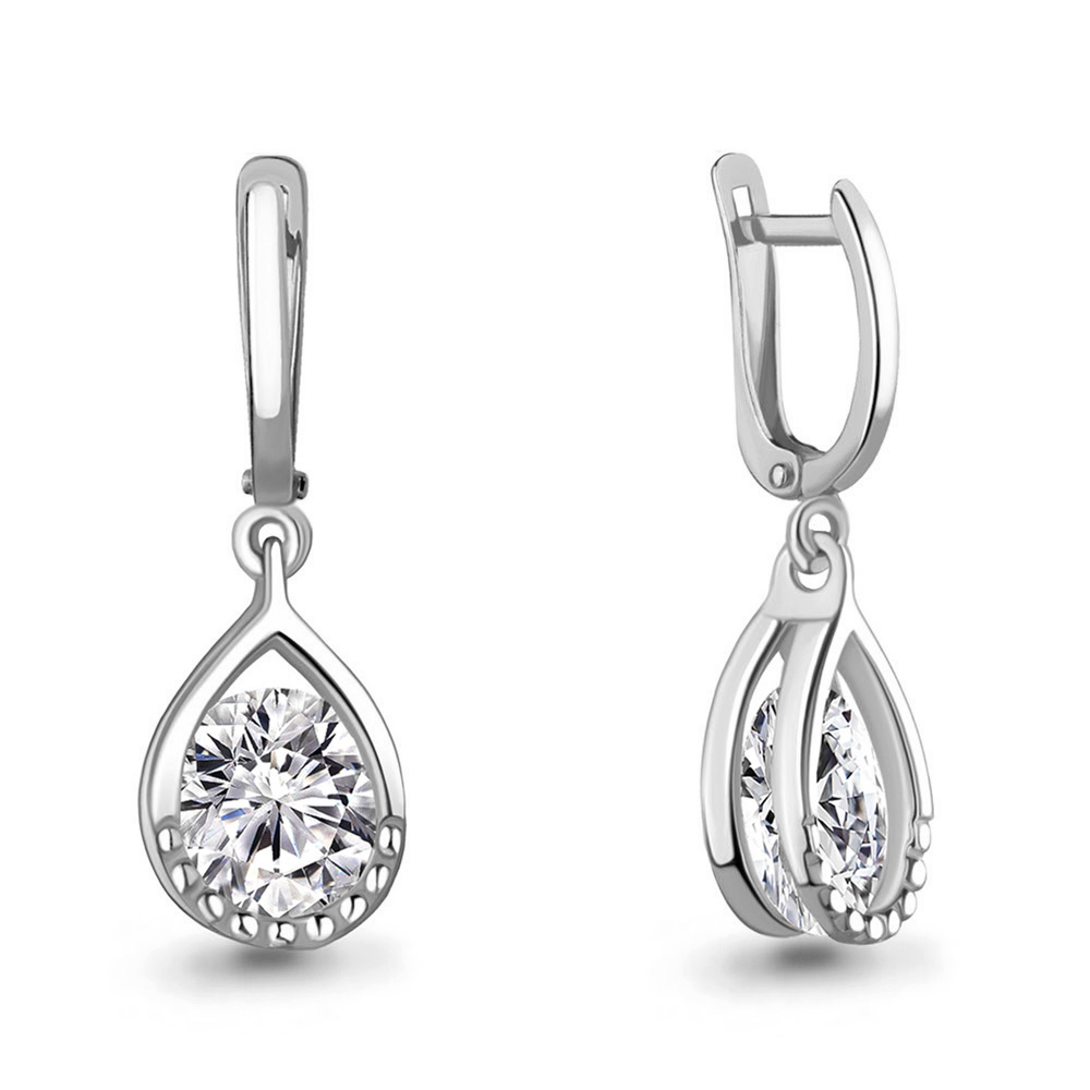 

Серьги из серебра с фианитом Aquamarine Aquamarine 48805_925_р, 48805_925_р