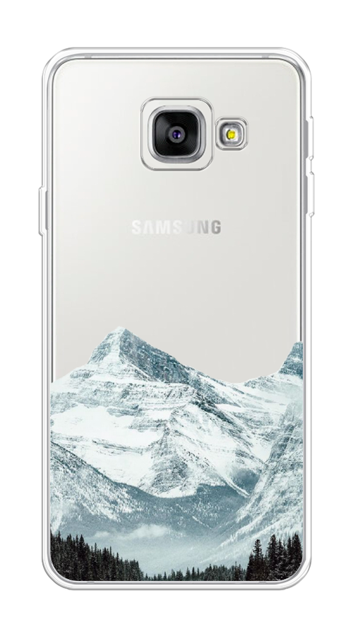 

Чехол на Samsung Galaxy A3 2016 "Горы арт 1", Белый;зеленый, 20250-2