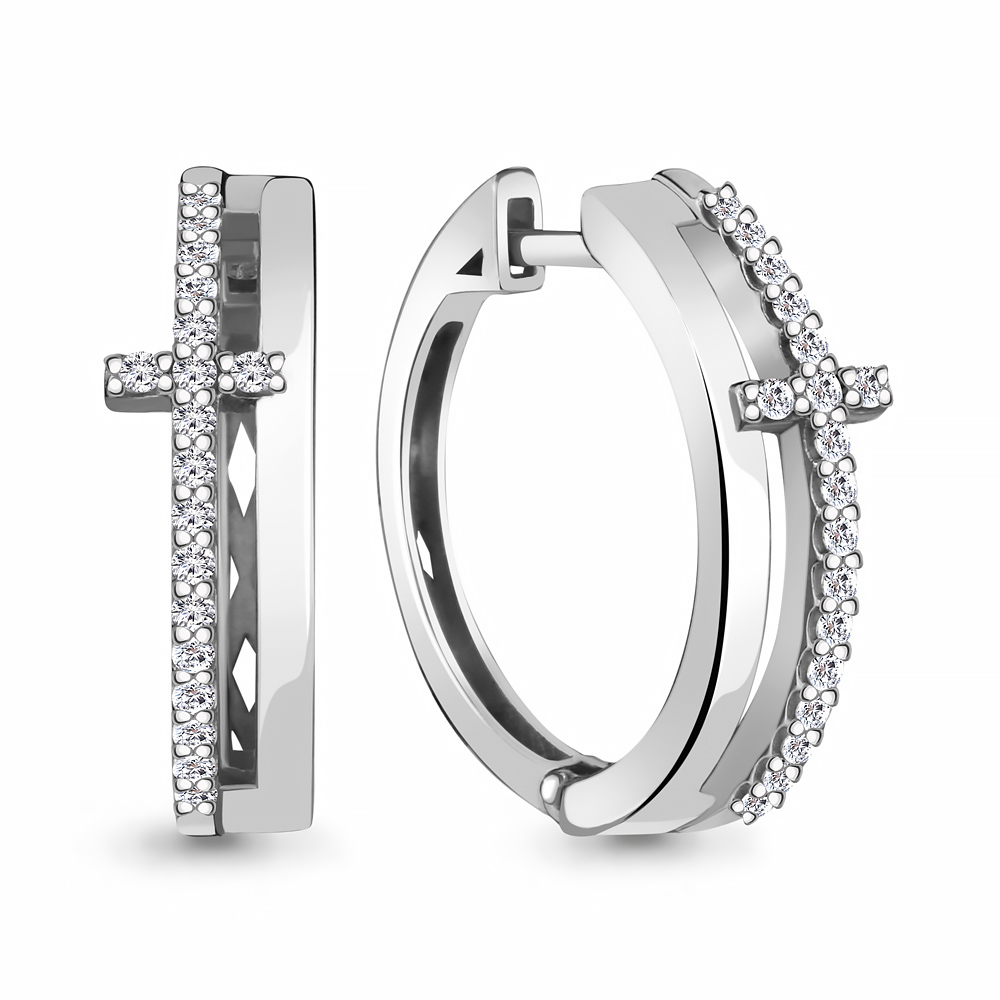 

Серьги из серебра с фианитом Aquamarine Aquamarine 48793А_925_р, 48793А_925_р
