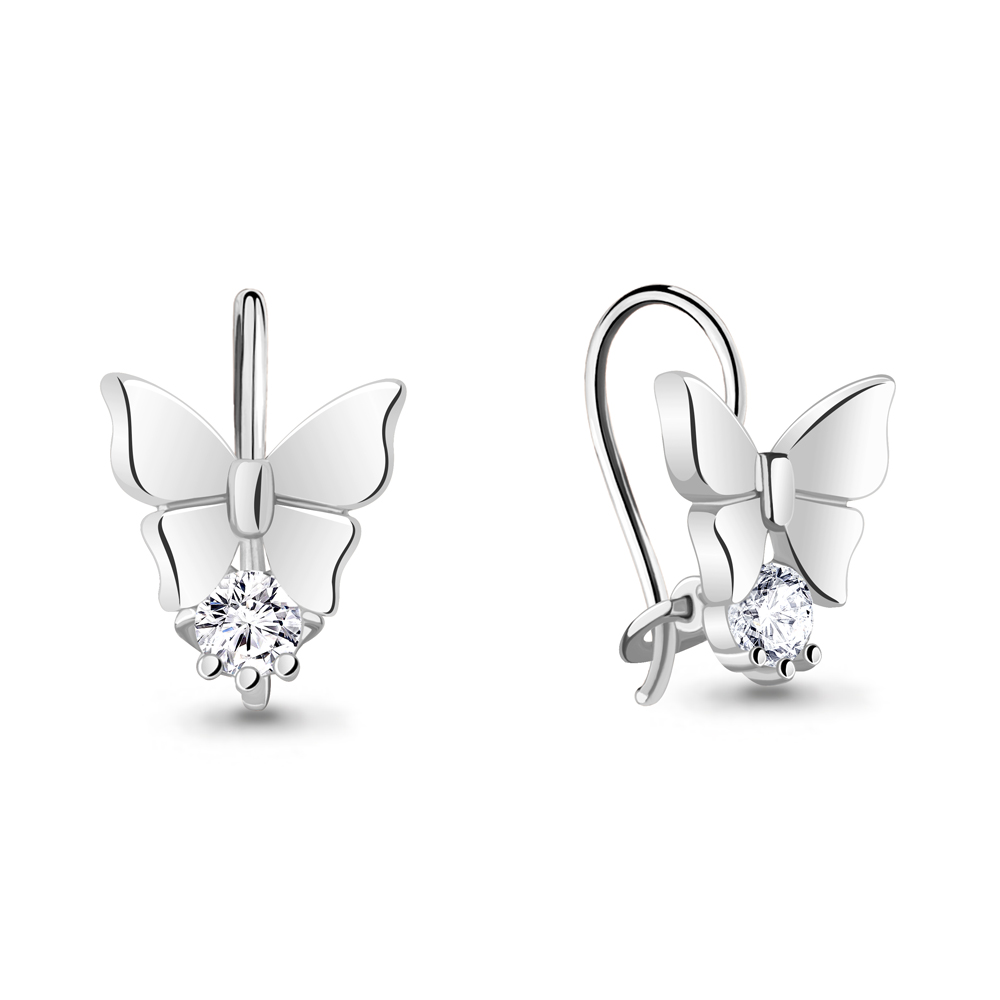 

Серьги из серебра с фианитом Aquamarine Aquamarine 48780А_925_р, 48780А_925_р