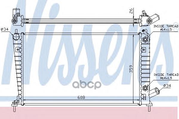 

NS68001A_радиатор системы охлаждения! АКПП Saab 9-5 2.0T/2.3T 16V 97-00