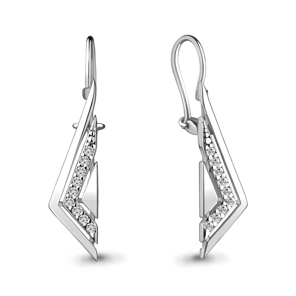 

Серьги из серебра с фианитом Aquamarine Aquamarine 48759А_925_р, 48759А_925_р