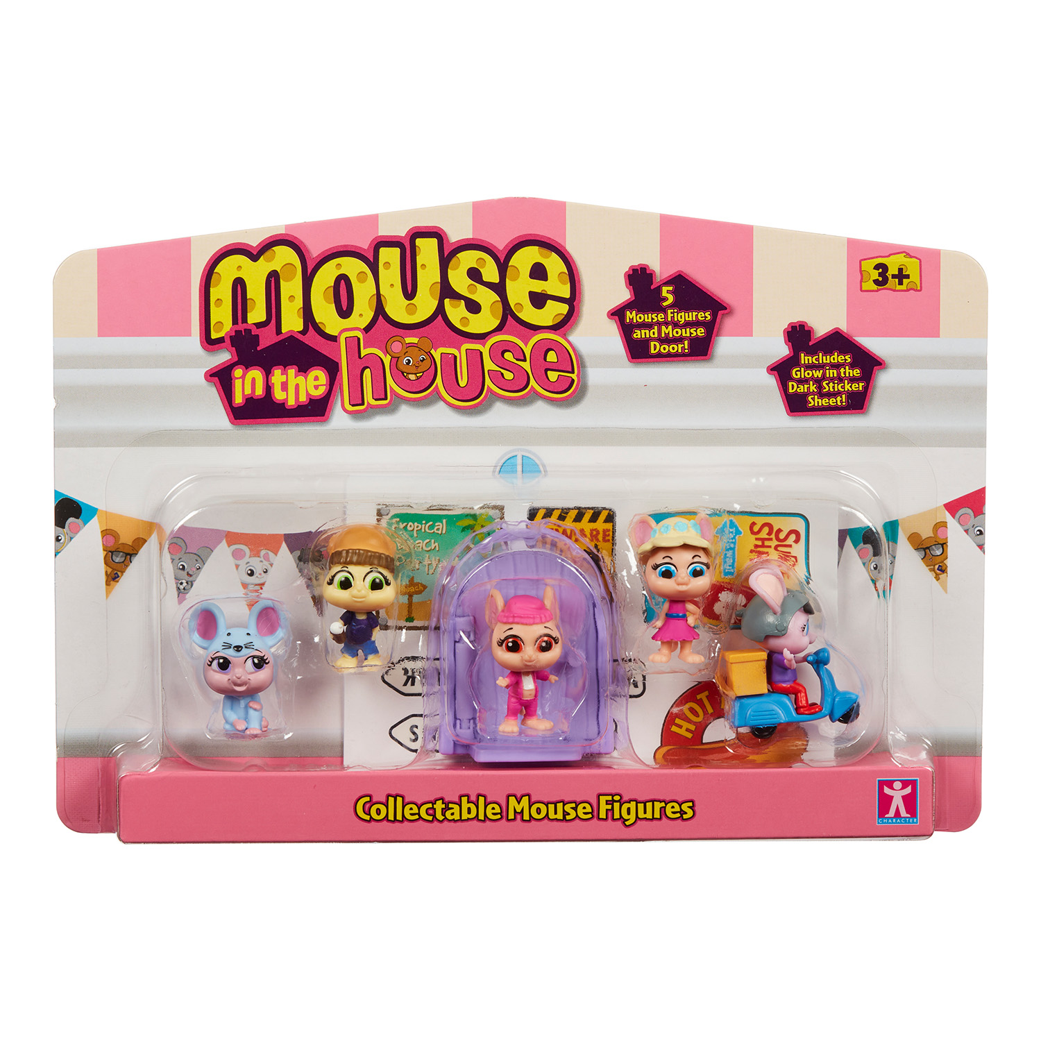 Игровой набор 5в1 фигурки Милли и мышки Mouse in the House, розовый 41726 игровой набор мышкин дом пиццерия маусвилль