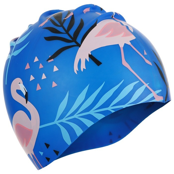 Шапочка для плавания детская «Фламинго», обхват 46-52 см