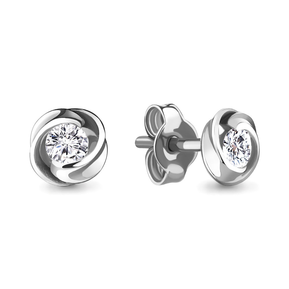 

Серьги из серебра с фианитом Aquamarine Aquamarine 48725А_925_р, 48725А_925_р