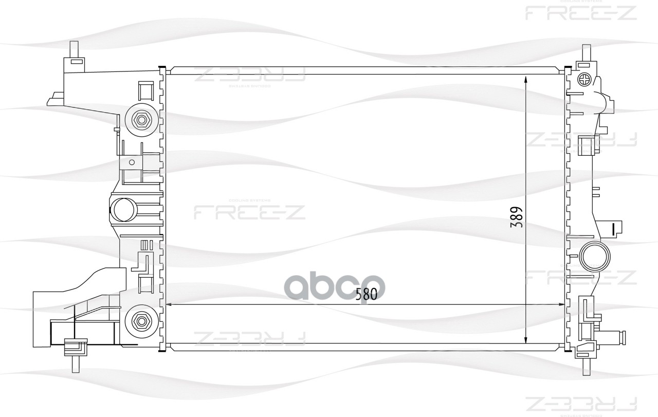 

Радиатор системы охлаждения CHEVROLET Cruze 09- OPEL Astra 09-
