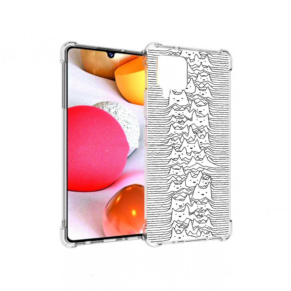 

Чехол MyPads Tocco для Samsung Galaxy A42 черно белые коты 3D (PT226910.539.682), Прозрачный, Tocco