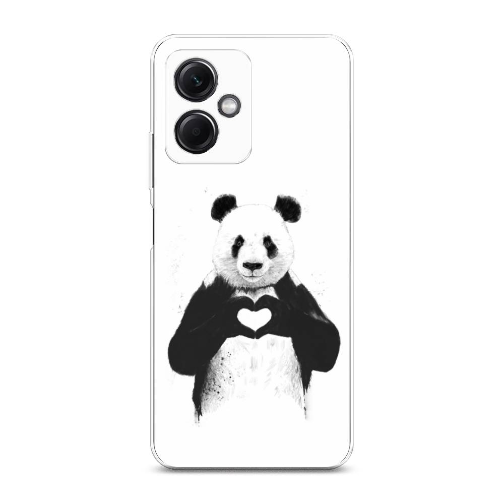 

Чехол Awog на Xiaomi Redmi Note 12 5G "Панда love", Серебристый, 316950-10
