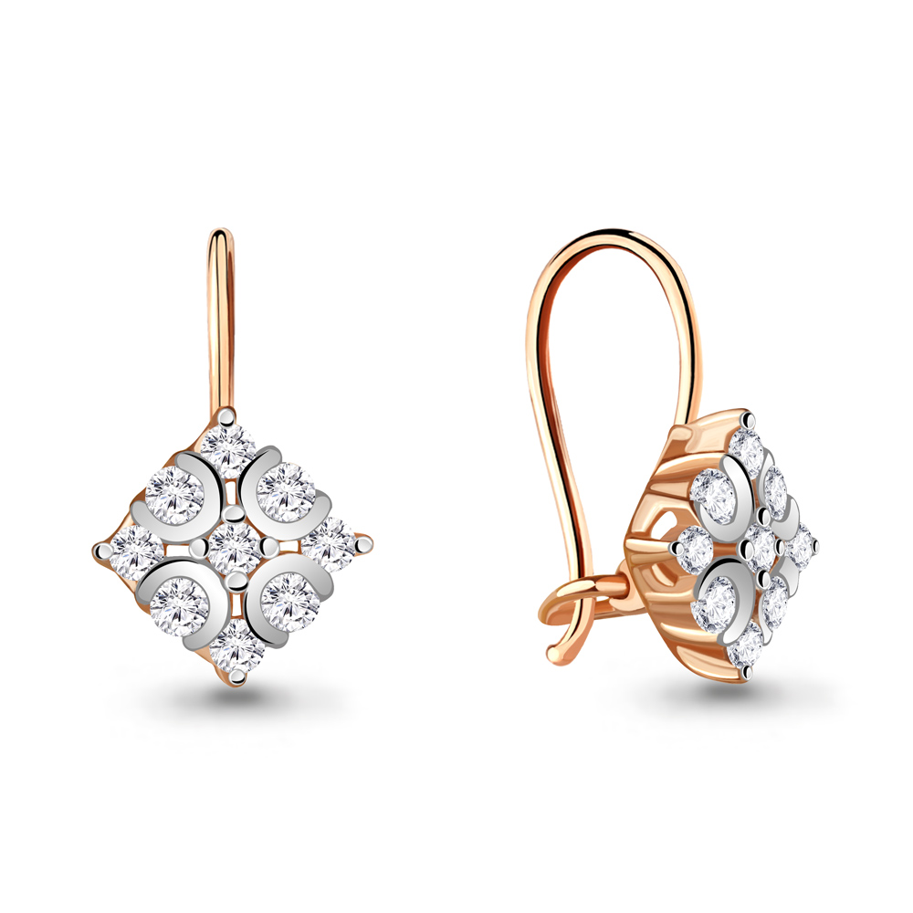 

Серьги из серебра с фианитом Aquamarine Aquamarine 48647А_925_з, 48647А_925_з