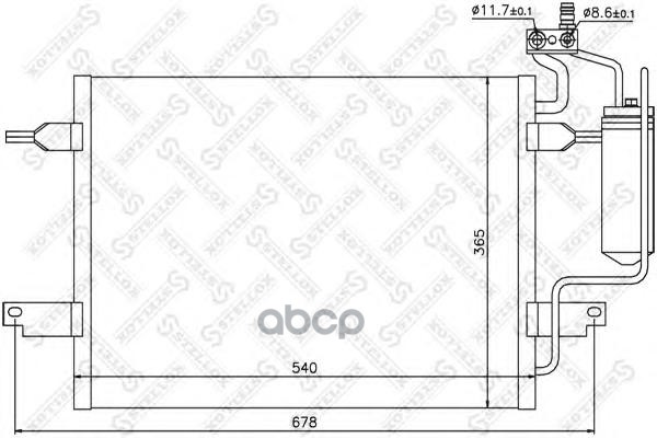 

10-45225-SX_радиатор кондиционера! без осушителя Opel Meriva 1.4-1.8/1.7DTi 03>