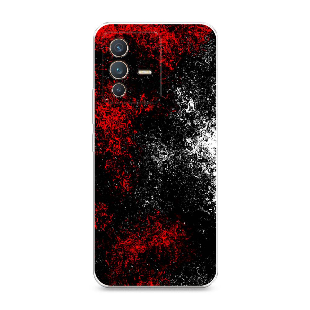 

Чехол на Vivo V23 "Монотипия", Красный;черный;белый, 266050-3