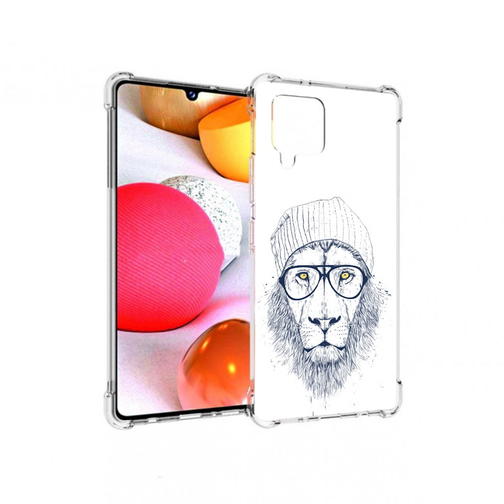 

Чехол MyPads Tocco для Samsung Galaxy A42 хиппи лев (PT226910.539.663), Прозрачный, Tocco