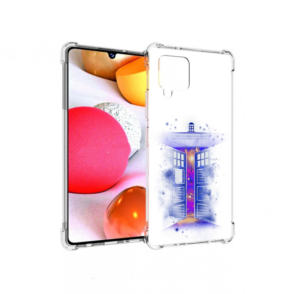 

Чехол MyPads Tocco для Samsung Galaxy A42 фиолетовый уголок абстракция (PT226910.539.659), Прозрачный, Tocco